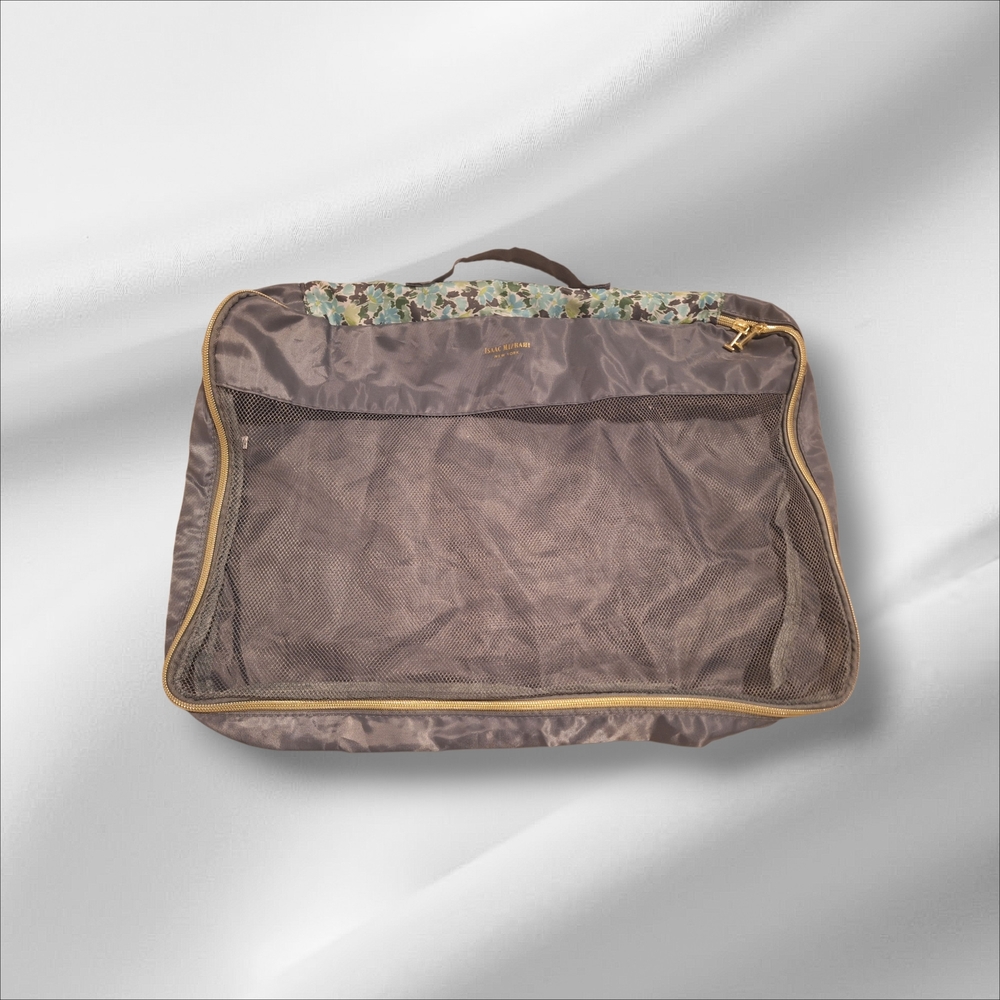 ISAAC MIZRAHI Mesh Travel Bag with Floral Trim